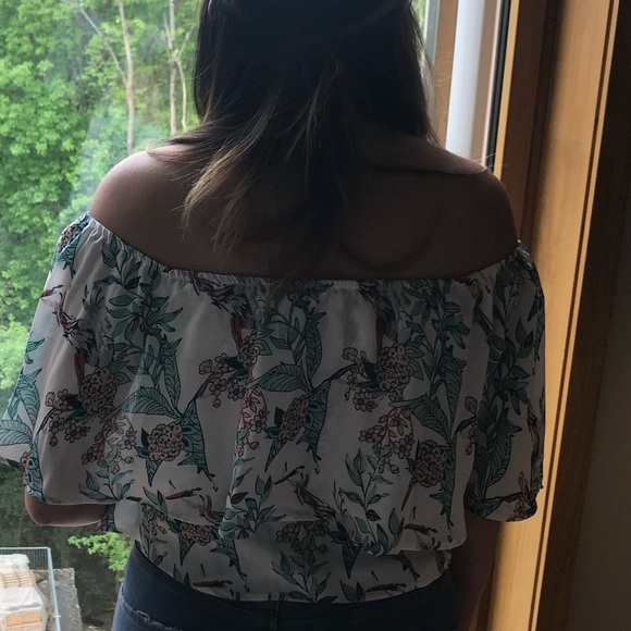 Off shoulder printed top - Picture 3 of 4